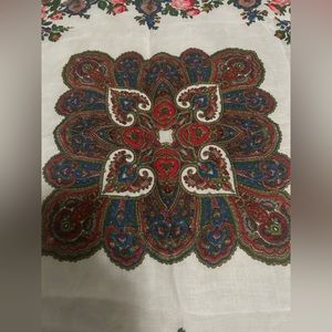 Warm White Floral Scarf